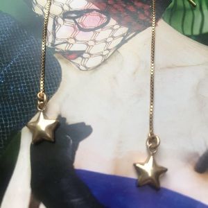 Lucky Star Sterling threader Earrings